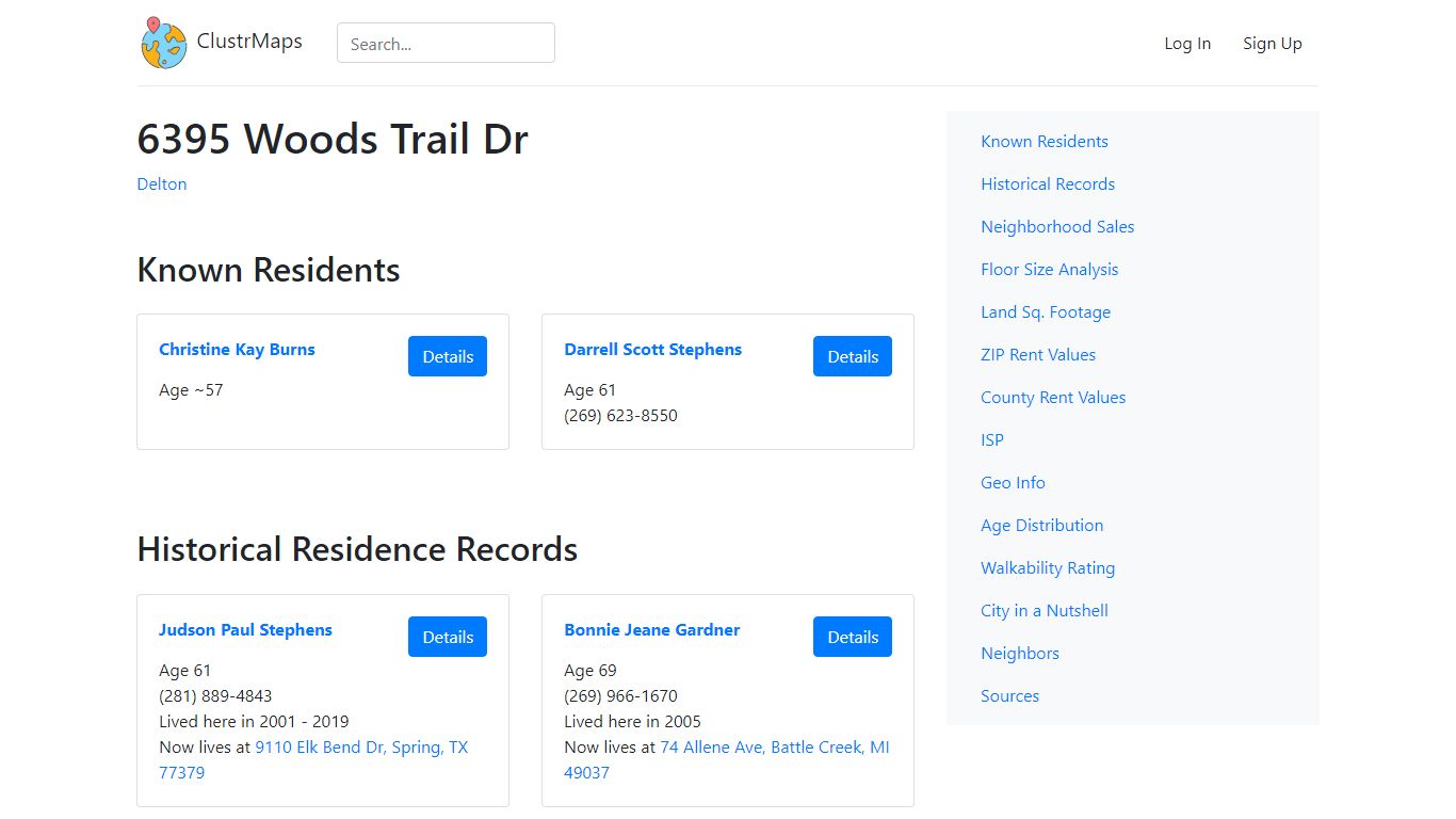 6395 Woods Trail Dr, Delton, MI Public Records